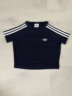adidas Originals クロップド丈 Tシャツ ネイビーのサムネイル