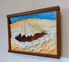 油絵画 エベレスト山(額付き) - メルカリ