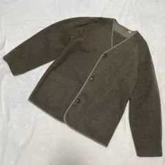 ユニクロU ウールブレンド カーディガン ジャケット ベージュ カーキ グリーン