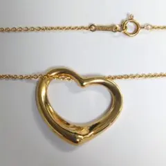 ティファニー　オープンハート　ネックレス　ペンダント　750 K18