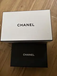 CHANEL ブラック ギフトボックス セット Chanel Large Shoe Box Storage Gift Set With Tissue Paper Card 12