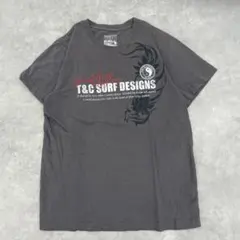 ゆ894 T&C Surf Designs ドラゴン Tシャツ 古着 サーフ Mのサムネイル