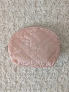 【未使用】ELLE PARIS キルティング ポーチ ピンクのサムネイル