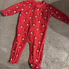 ミニーマウス柄 赤いロンパース 95cm未満