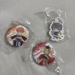 ハイキュー　缶バッジ　ラバーチャーム