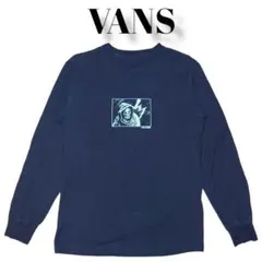 VANS　死神　ビッグプリント　ロンT　古着　ヴァンズ　長袖Tシャツ
