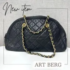 ART/BERG チェーンバッグ キルティング 黒