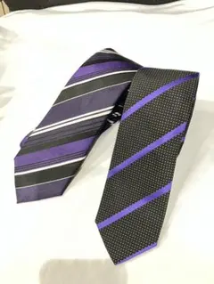 未使用　ポールスミス　ネクタイ　ストラップ　黒　紫　新品