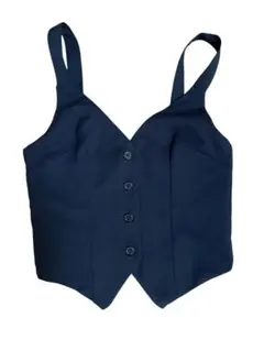 ボタン付き Vネック ビスチェ　ベスト　スーツベスト