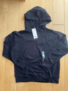 新品 ユニクロ ウルトラストレッチスウェットプルパーカ S 黒 定価1500円
