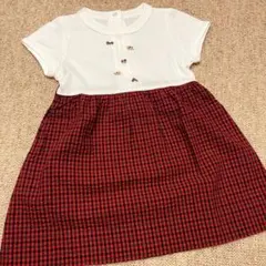 familiar ファミリア チェック ワンピース 90cm