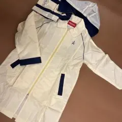 【新品】PERSON'S パーソンズ　レインコート　M〜L 薄黄色✖️ネイビーのサムネイル