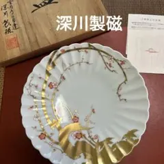 深川製磁 銘々皿 雲 5枚セット 15.5×11㎝ 深川製磁 扇型 銘々皿 5枚セット 鶴 雲柄 - メルカリ
