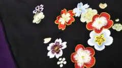 セール!!　ちりめん刺繍入りショール　リバーシブル