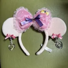 イヤリング　カチューシャ　ディズニー　ピンク　リボン　ミニー