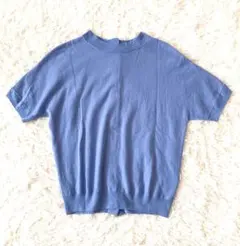 HUMAN WOMAN ウール ミドルゲージ半袖ニット M