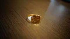 9K 1960年代 英国製 ヴィンテージ シグネットリング ピンキーリング