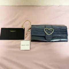 Samantha Thavasa 長財布 クロコ型押し ハートチャームのサムネイル