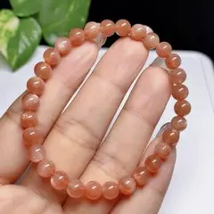 【高品質】 オレンジムーンストーン　ブレスレット　天然石　パワーストーン　2