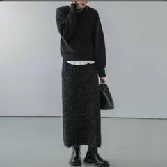 シャギー　ニット　スカート