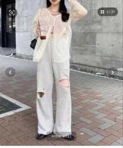 Kastane 破損運動褲 灰色