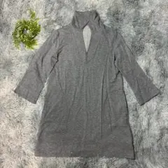 ジョルジュレッシュ 36 チュニック ワンピース 無地 グレー 通勤 レーヨン混
