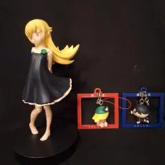 中古品 化物語 ファイナルシーズン SQフィギュアと一番くじストラップ2個