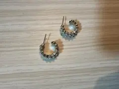 値下げ⭐︎フープピアス クリスタル パール風