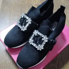 attagirl ビジュー付き スニーカー ブラック LLのサムネイル