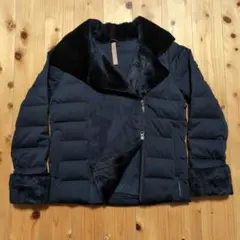 美品　yosoou ヨソオウ　ダウンジャケット　ムートンファー　黒　Mサイズ