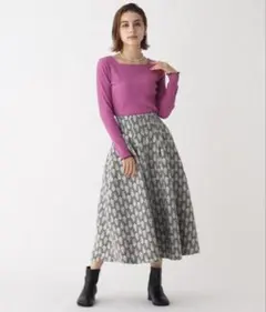 AG by aquagirl ジャガードフレアスカート　美品