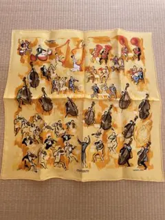 HERMES エルメス シルク スカーフ コンチェルト イエロー45