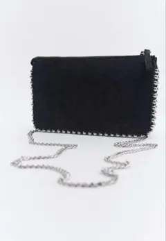 ZARA スタッズ付きウォレット型 ショルダーバッグ