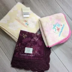 LAURA ASHLEY 花柄ハンカチ3枚セット