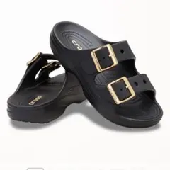 crocs 23メタリックバックル サタデー サンダル クロックス ほぼ新品 CROCS クロックス サタデー メタリック バックル サンダル 23cm - メルカリ