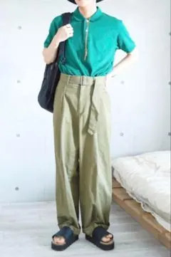 UNIQLO メンズ ドライカノコポロシャツ 鹿の子 カジュアル グリーン M