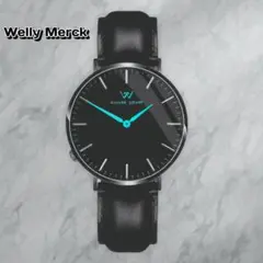 Welly Merck 腕時計 メンズ　ブルー　ブラック
