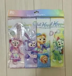 ディズニーシー　ダッフィー&フレンズ 20周年 カラフルハピネス ミニタオル