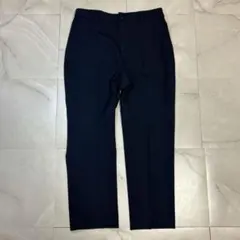 未使用級 ユニクロ スマートアンクルパンツ XL ブラック 紺 センタープレス