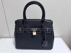 新品　2way ハンドバッグ 黒 南京錠 カデナ フォーマル