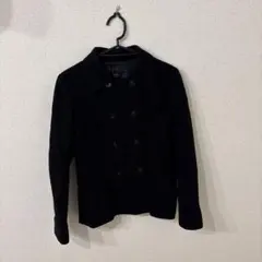 KEITH 黒 ウール ピーコート