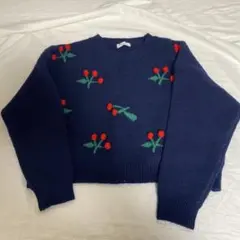 Sサイズ ZARA オープンニットハートセーター ハート刺繍ニット