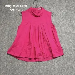 UNIQLO MARNI タックブラウス　ユニクロ　マルニ　コラボ　ピンク