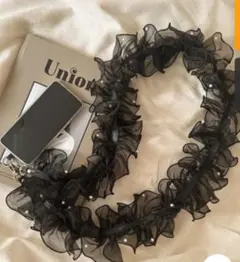 Rename チュールフリル パール スマホショルダー マルチストラップ