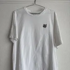 美品】メゾンキツネ カットソー 半袖シャツ 胸元ワッペン 白黒 