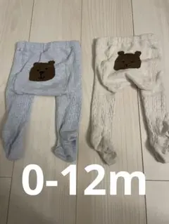babygap くまケツタイツ　くまけつ　ベビータイツ 2点セット クマ刺繍