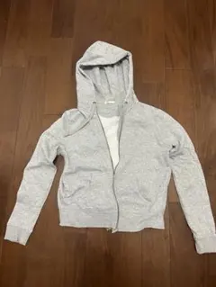 GU グレー フード付きパーカー