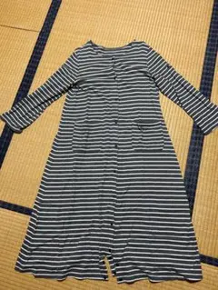 マタニティ　パジャマ　ワンピース　ボーダー