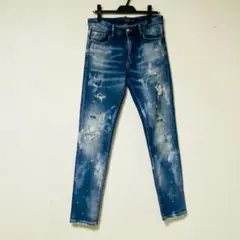 PHILIPP PLEIN フィリッププレイン ダメージ スキニーデニム W32のサムネイル