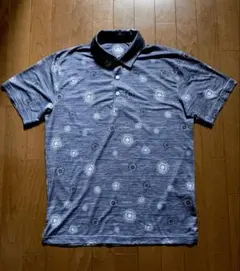 プーマゴルフ幾何学模様半袖シャツL